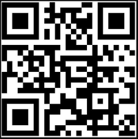 Diese Bild zeigt einen schwarzen QR-Code auf weißem Hintergrund.