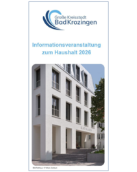 Informationsflyer der Großen Kreisstadt Bad Krozingen zum Haushalt 2026