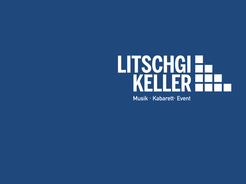 Logo des Litschgikeller Bad Krozingen in weiß auf dunkelblauem Hintergrund